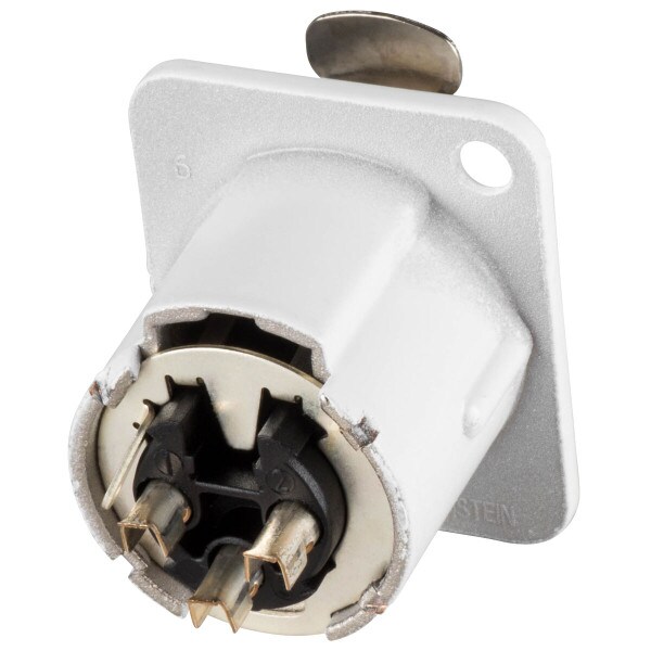 Main product image for Neutrik NC3FD-LX-WT Panel Mount XLR Connector Femal 092-2274
